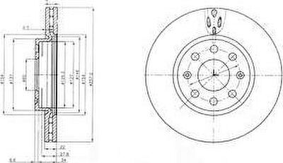 Delphi BG4004C тормозной диск на OPEL CORSA D