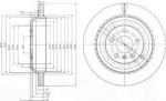 Delphi BG4030 тормозной диск на MERCEDES-BENZ M-CLASS (W164)