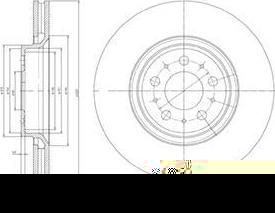 Delphi BG4071 тормозной диск на VOLVO S80 I (TS, XY)