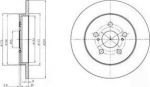 Delphi BG4201 тормозной диск на TOYOTA PRIUS (ZVW3_)