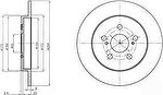 Delphi BG4201C тормозной диск на TOYOTA PRIUS (ZVW3_)