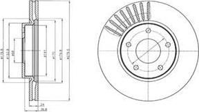 Delphi BG4282 тормозной диск на NISSAN JUKE (F15)