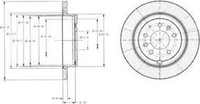 Delphi BG4336 Диск тормозной MAZDA CX-7 2.3 07- задний