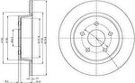 Delphi BG4533C тормозной диск на FORD C-MAX II (DXA/CB7, DXA/CEU)