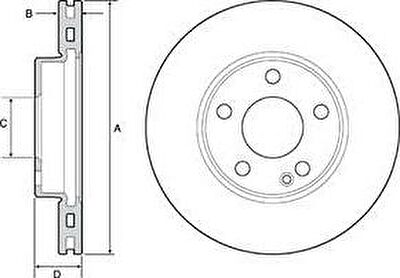 Delphi BG4554C тормозной диск на MERCEDES-BENZ B-CLASS (W246, W242)