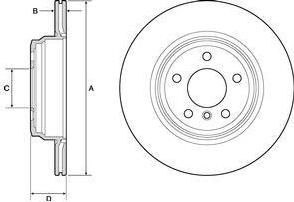 Delphi BG4665C тормозной диск на 3 (F30, F35, F80)