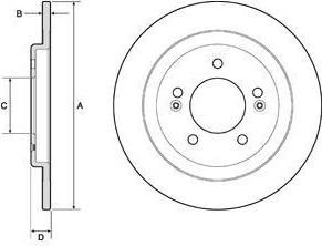 Delphi BG4749C тормозной диск на HYUNDAI i30 (GD)