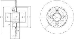 Delphi BG9022RSC тормозной диск на PEUGEOT 208
