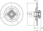 Delphi BG9025RS тормозной диск на RENAULT MEGANE I (BA0/1_)