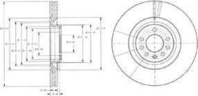 Delphi BG9098 тормозной диск на OPEL VECTRA C