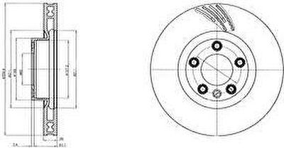 Delphi BG9101C тормозной диск на VW TOUAREG (7P5)
