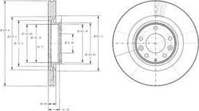 Delphi BG9104 тормозной диск на MAZDA CX-7 (ER)