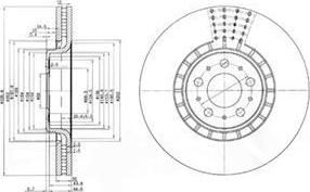 Delphi BG9783 тормозной диск на VOLVO XC90 I