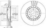 Delphi BG9783C тормозной диск на VOLVO XC90 I
