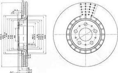Delphi BG9783C тормозной диск на VOLVO XC90 I