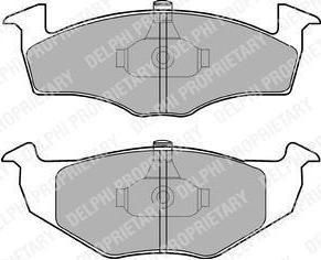 DELPHI Колодки тормозные SEAT Arosa / SKODA Fabia, Praktik / VW Fox, Lupo, Polo (LP1601)