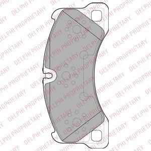DELPHI Колодки тормозные дисковые PORSCHE CAYENNE 07-08/VW TOUAREG (1LT/1LU) 03-10 передние (95535193962, LP2117)