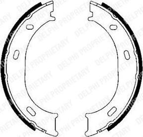 DELPHI Колодки ручника MB 2/3/4T-Sprinter/VW LT 28-46 II 96-06 (LS1905)