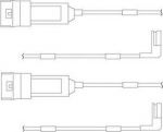 Delphi LZ0114 контрольный контакт, контроль слоя тормозных колод на OPEL KADETT E кабрио (43B_)