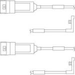 Delphi LZ0123 контрольный контакт, контроль слоя тормозных колод на OPEL ASTRA F Наклонная задняя часть (53_, 54_, 58_, 59_)