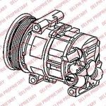 Delphi TSP0155951 компрессор, кондиционер на FIAT BRAVO II (198)