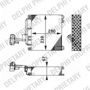 Delphi TSP0525185 испаритель, кондиционер на RENAULT LAGUNA I (B56_, 556_)