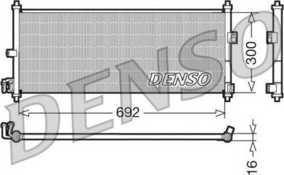 DENSO Радиатор кондиционера NISSAN ALMERA N16PRIMERA P12 735X295 /92100-BM400 (92100BM407, DCN46011)