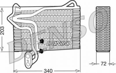 Denso DEV02001 испаритель, кондиционер на AUDI 80 Avant (8C, B4)