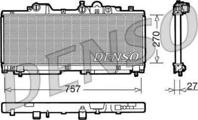 Denso DRM09091 радиатор, охлаждение двигателя на FIAT PUNTO (176)