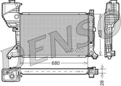 DENSO Радиатор охлаждения MB SPRINTER 2.3D/2.9D 95-07 (9015003100, DRM17015)