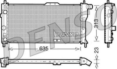 Denso DRM20034 радиатор, охлаждение двигателя на OPEL KADETT E фургон (37_, 47_)