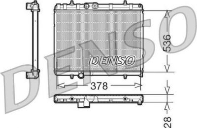 DENSO Радиатор охлаждения CITROEN C5 1.6 HDI/ PEUGEOT 407 (1330.J9, DRM21056)