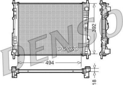 Denso DRM23079 радиатор, охлаждение двигателя на RENAULT TWINGO II (CN0_)