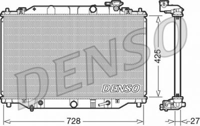 Denso DRM44041 радиатор, охлаждение двигателя на MAZDA CX-5 (KE, GH)