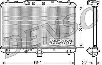 DENSO Радиатор двигателя SUZUKI SX4 2006 (17700-79J50, DRM47022)