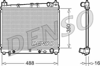 Denso DRM50080 радиатор, охлаждение двигателя на TOYOTA YARIS VERSO (_NLP2_, _NCP2_)