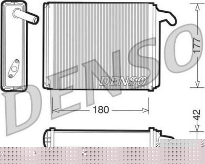 Denso DRR09041 теплообменник, отопление салона на FIAT PANDA Van (141_)