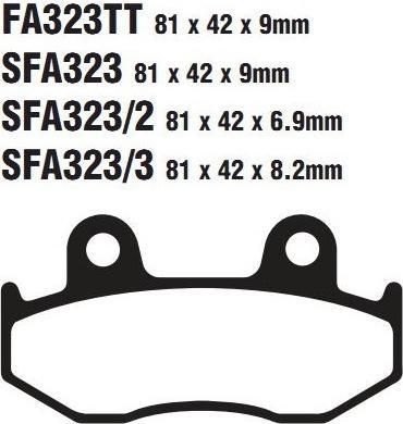EBC SFA 323 (2) Тормозные колодки