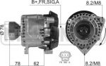Era 210366 генератор на FORD FOCUS (DAW, DBW)