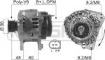 Era 210447 генератор на SKODA OCTAVIA Combi (1U5)