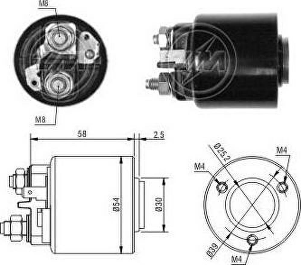 Era 227383 тяговое реле, стартер на CITROEN BERLINGO (B9)