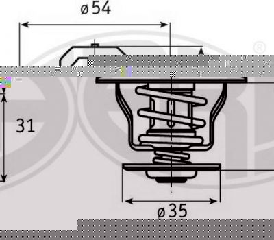 Era 350076 термостат, охлаждающая жидкость на SEAT IBIZA I (021A)