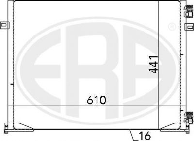Era 667046 конденсатор, кондиционер на OPEL VIVARO фургон (F7)