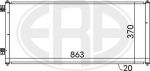 Era 667144 конденсатор, кондиционер на FORD TRANSIT фургон (FA_ _)