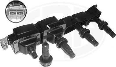 ERA Катушка зажигания PSA 206/307/1007/Partner // C2/C3/C4/Xsara/Berlingo 1,6L 08/00-> 597080/5970.80/96363378 (5970 80, 880085)