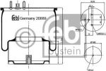 Febi 20889 кожух пневматической рессоры на DAF 95