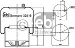 Febi 32816 кожух пневматической рессоры на MERCEDES-BENZ ATEGO