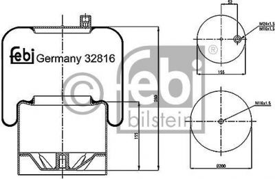 Febi 32816 кожух пневматической рессоры на MERCEDES-BENZ ATEGO