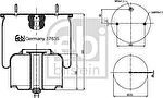Febi 37635 кожух пневматической рессоры на VOLVO FH 12