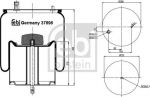 Febi 37898 кожух пневматической рессоры на RENAULT TRUCKS Premium
